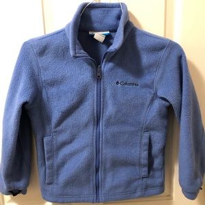 Columbia fleece jacket, periwinkle, lined front, 8